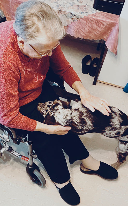 Patientin mit Hund